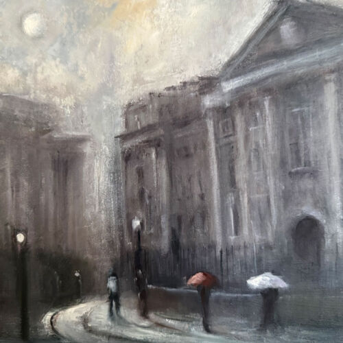 Memories of College Days in Trinity, Dublin - Cityscape painting
