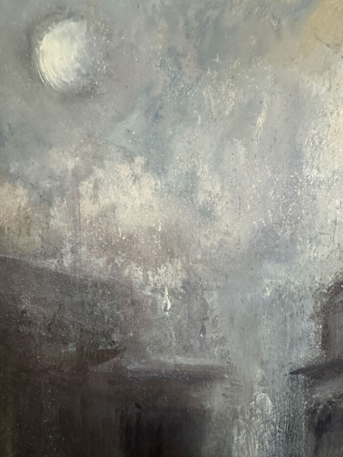 Memories of College Days in Trinity, Dublin - Cityscape painting