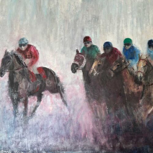 Horse Riders Soft Irish Morn - Equine Oil Painting