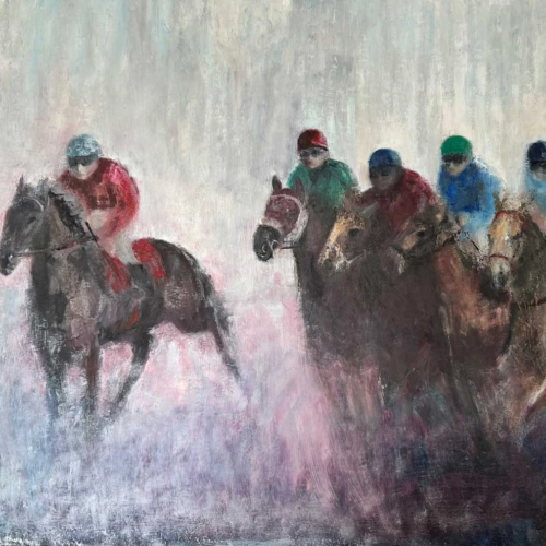 Horse Riders Soft Irish Morn - Equine Oil Painting