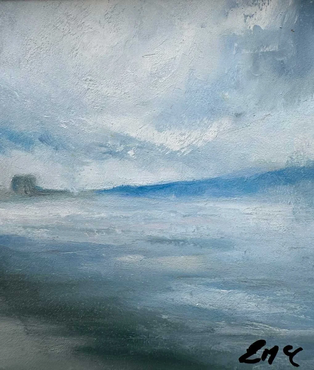 A Soft Day North Dublin - Original Seascape Painting - Painting by Irish artist Emily McCormack