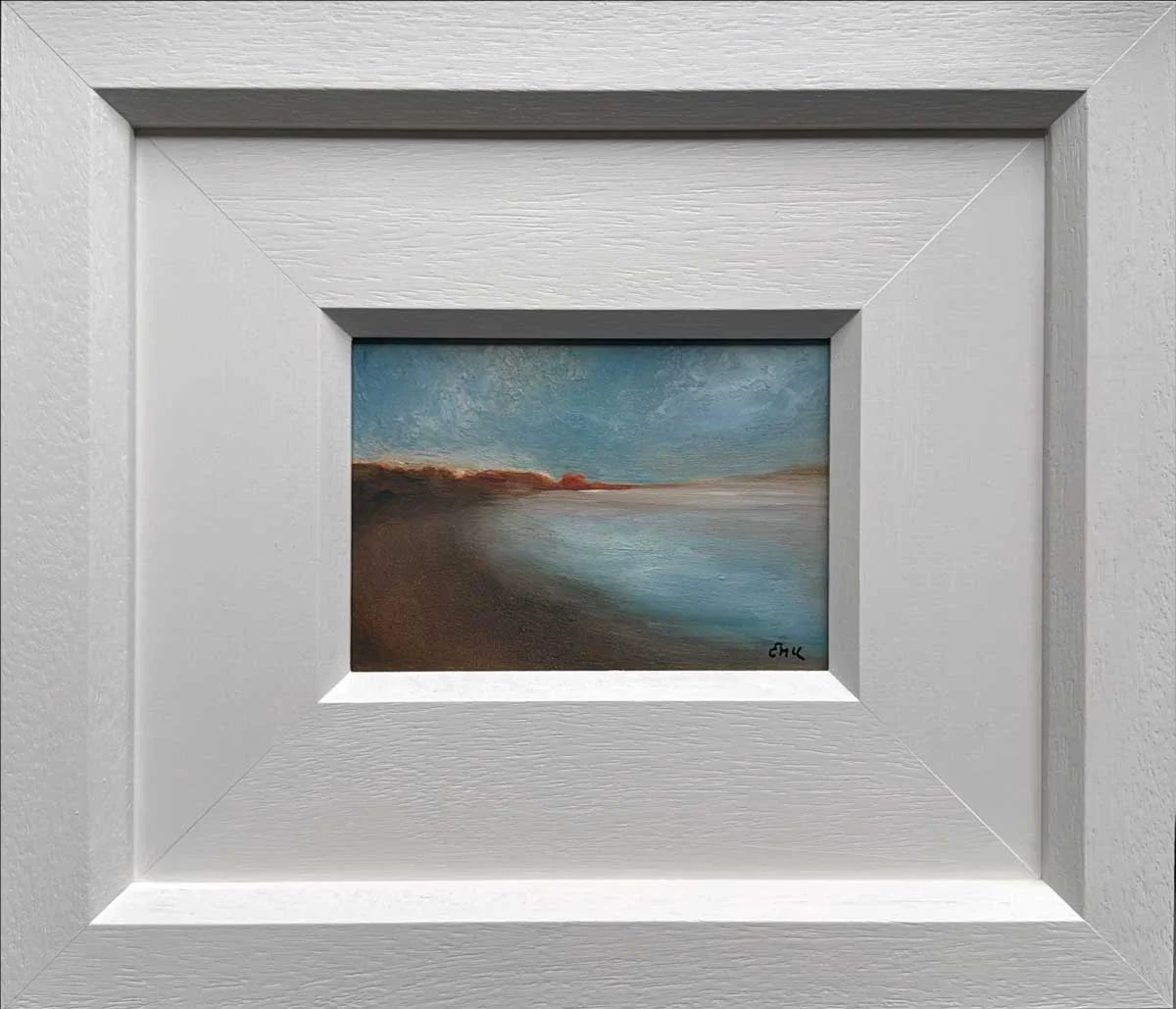 Summers Day in North Co. Dublin - Seascape Painting Framed - Painting by Irish artist Emily McCormack