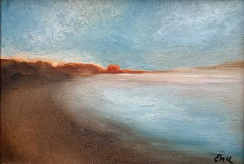 Summers Day in North Co. Dublin - Seascape Painting - Painting by Irish artist Emily McCormack