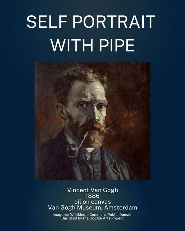 Vincent Van Gogh – self portrait with pipe Vincent Van Gogh - self portrait with pipe