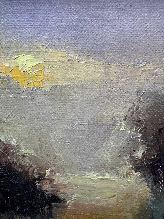 Sunrise over the Hawthorn Trees – Hill of Tara. Original Oil Painting