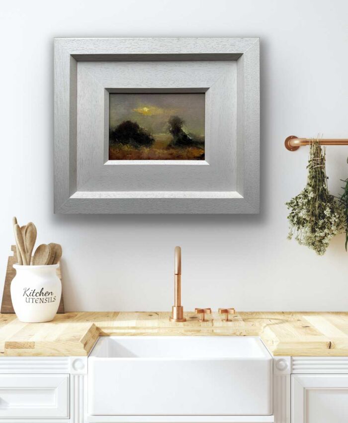 Sunrise over the Hawthorn Trees – Hill of Tara. Original Oil Painting