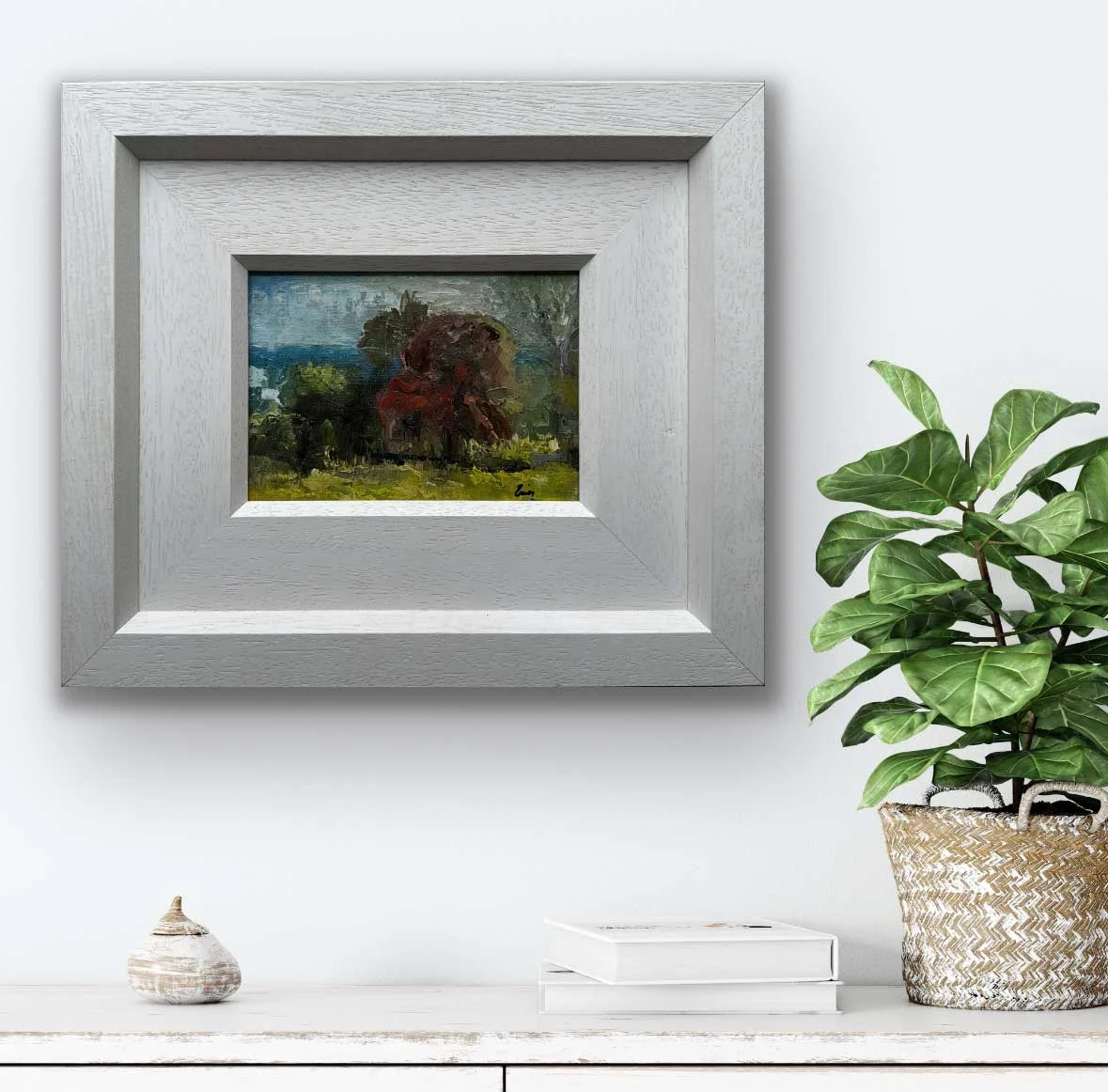 The Great Red Hawthorn - Tara's Fallen Sentinel - Original Landscape Oil Painting