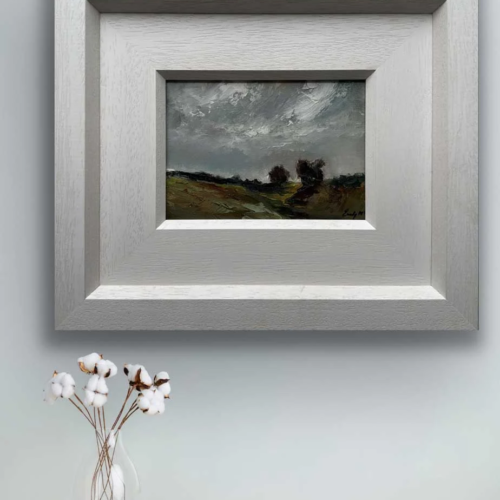 Winter Skies Over the Hawthorn Trees - Hill of Tara - Original Oil Painting