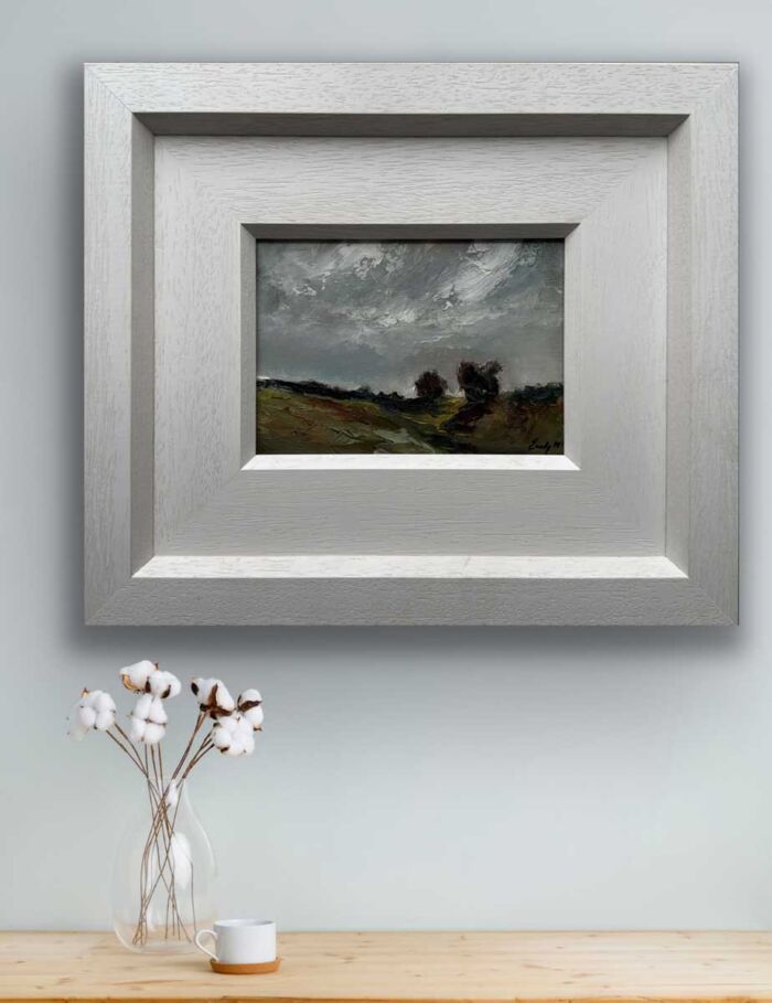 Winter Skies Over the Hawthorn Trees - Hill of Tara - Original Oil Painting