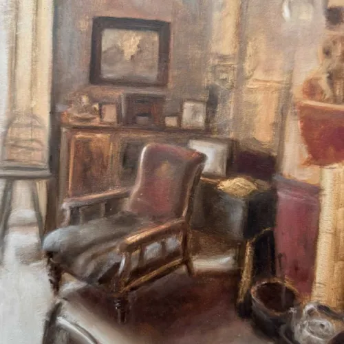 In the diminishing light - original still life oil painting