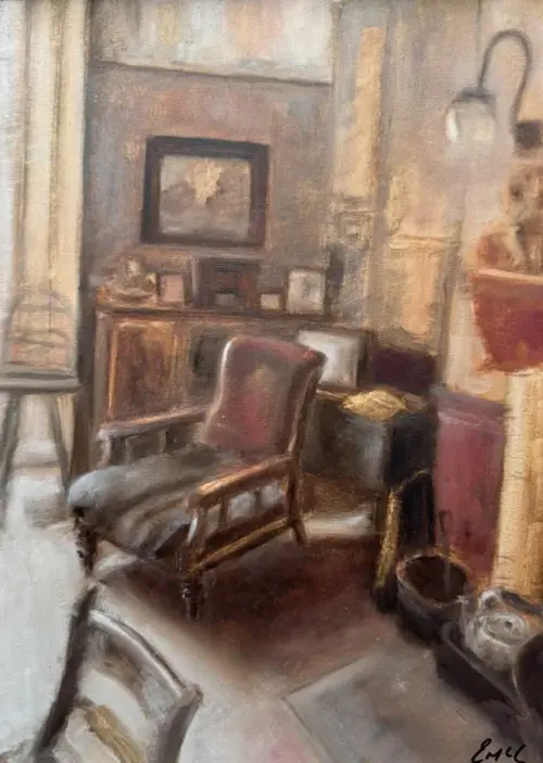 In the diminishing light - original still life oil painting - Painting by Irish artist Emily McCormack