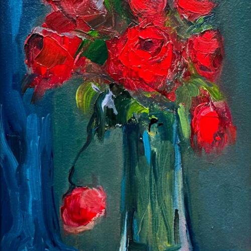 After The Celebration - original floral oil painting - Emily McCormack