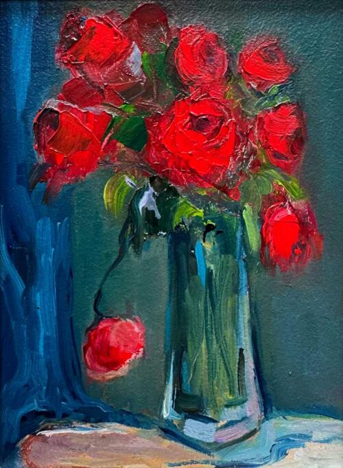 After The Celebration - original floral oil painting - Emily McCormack