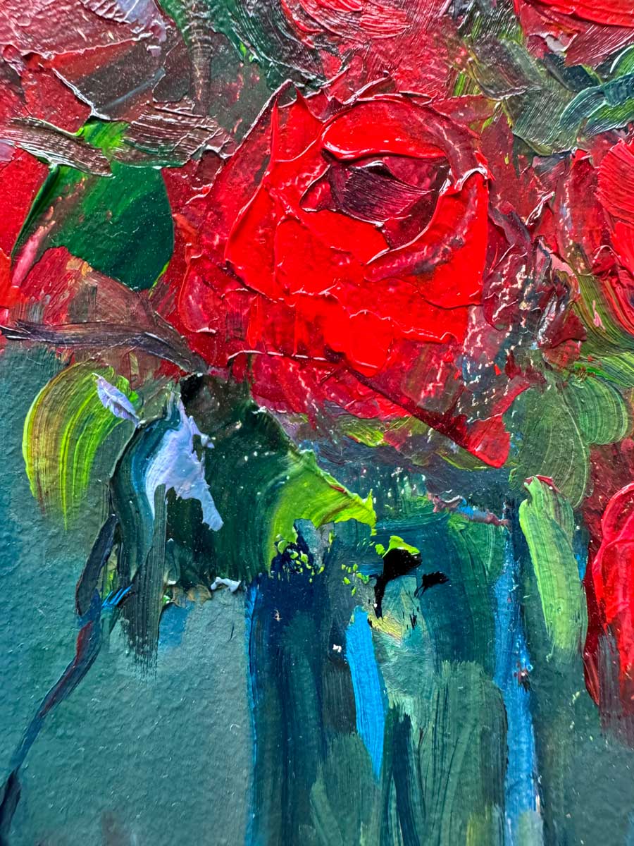After The Celebration - original floral oil painting - Emily McCormack