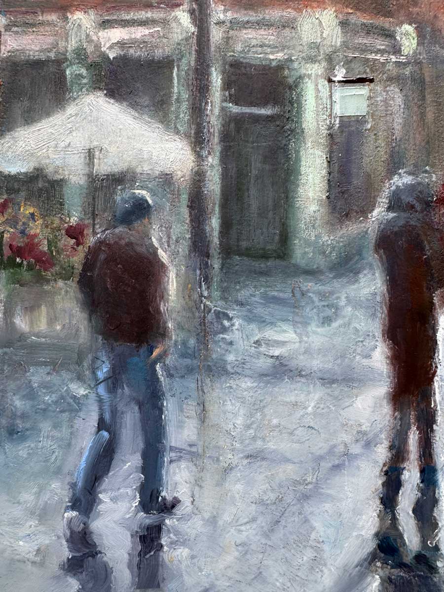 Close up of figures Grafton Street Dublin Emily McCormack