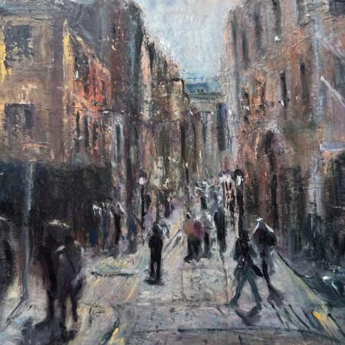 Crossing the Quarter Dublin Emily McCormack artist - original oil painting