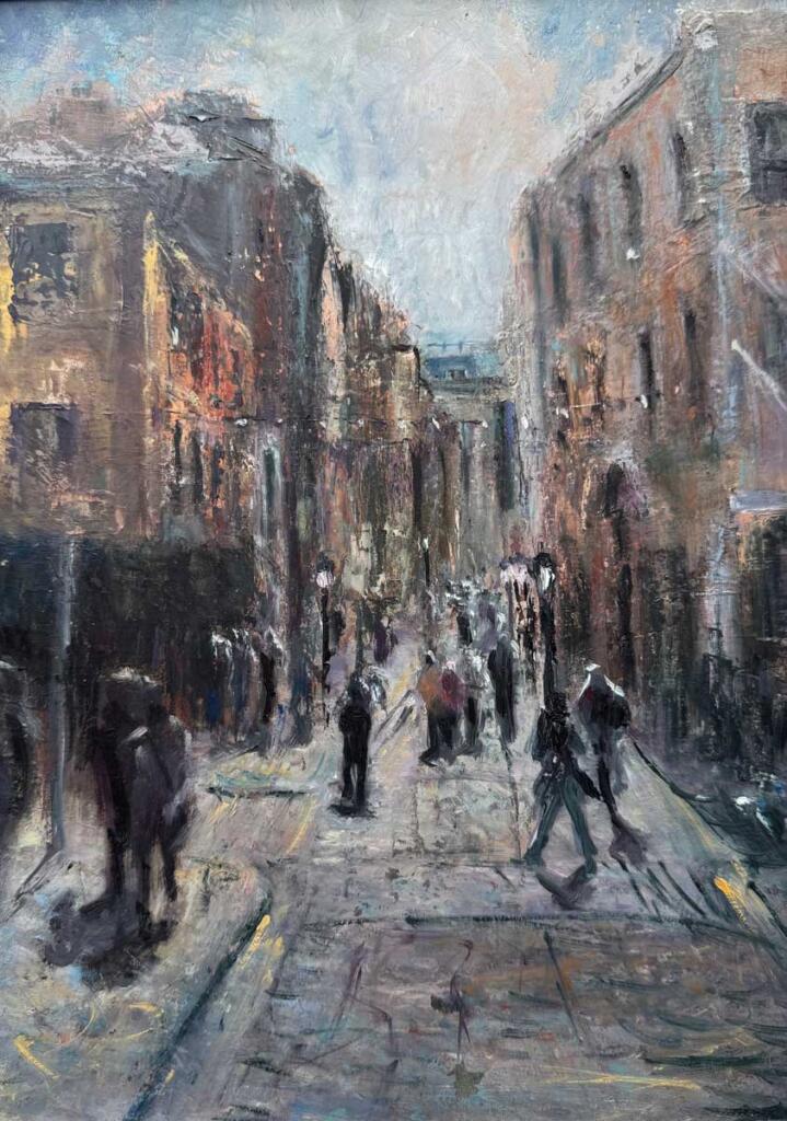 Crossing the Quarter Dublin Emily McCormack artist - original oil painting