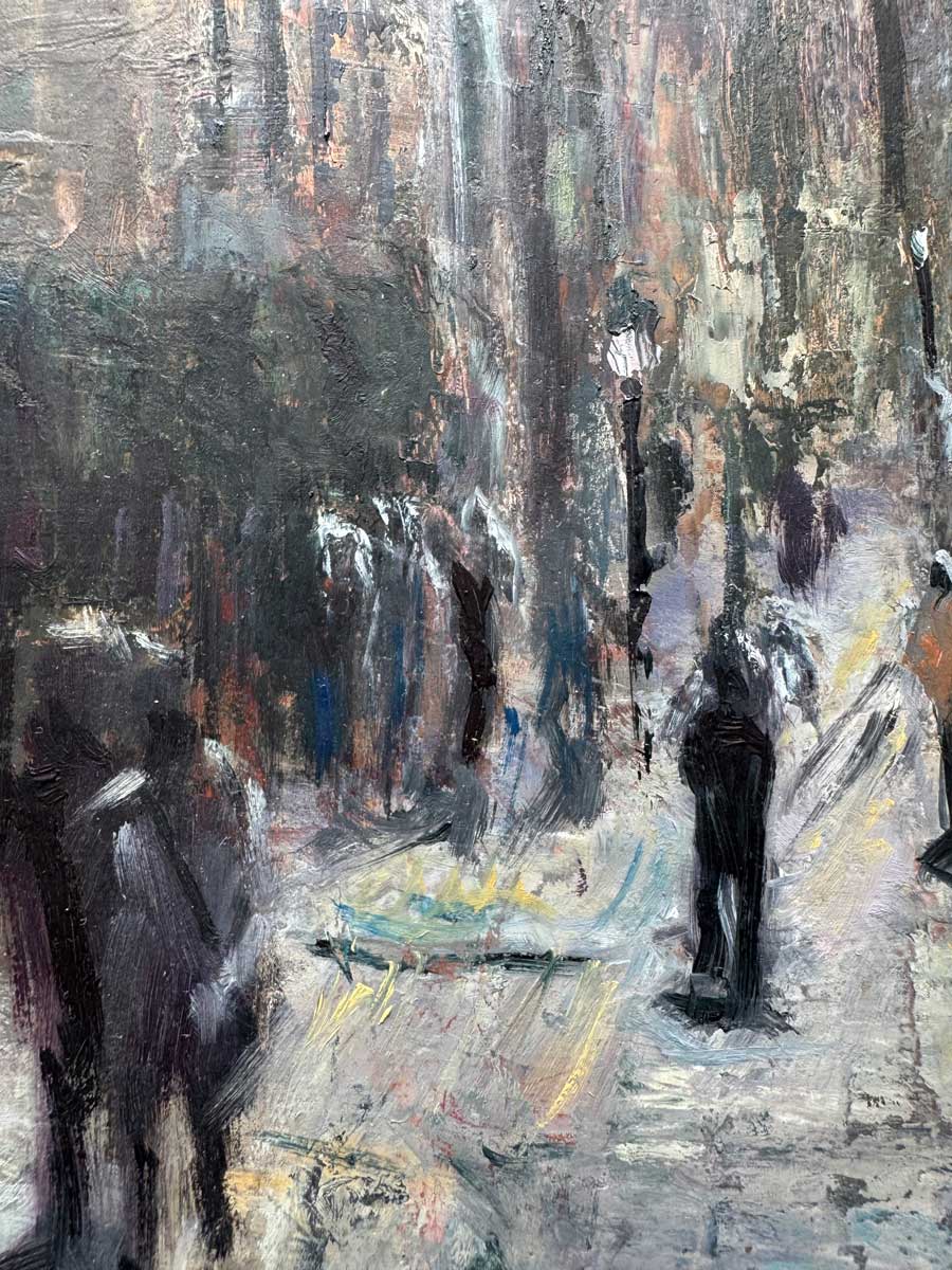 Crossing the Quarter Dublin Emily McCormack artist - original oil painting