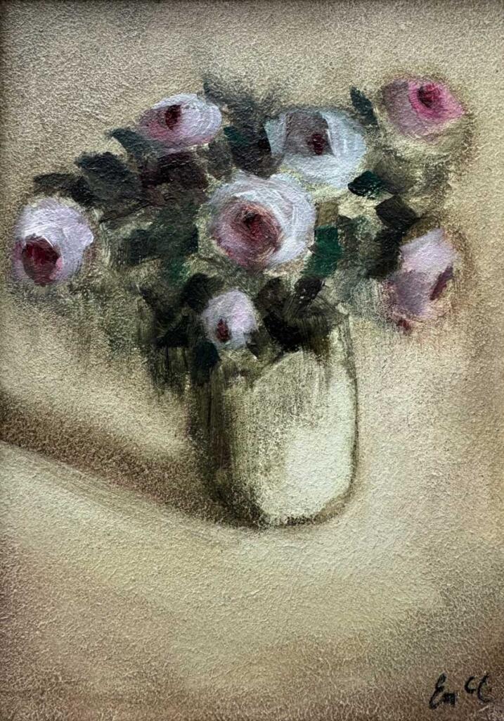 Stillness, 1976 - Original floral oil painting - Emily McCormack
