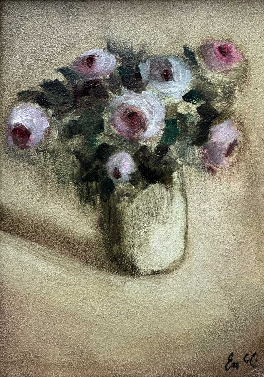 Stillness, 1976 - Original floral oil painting - Emily McCormack